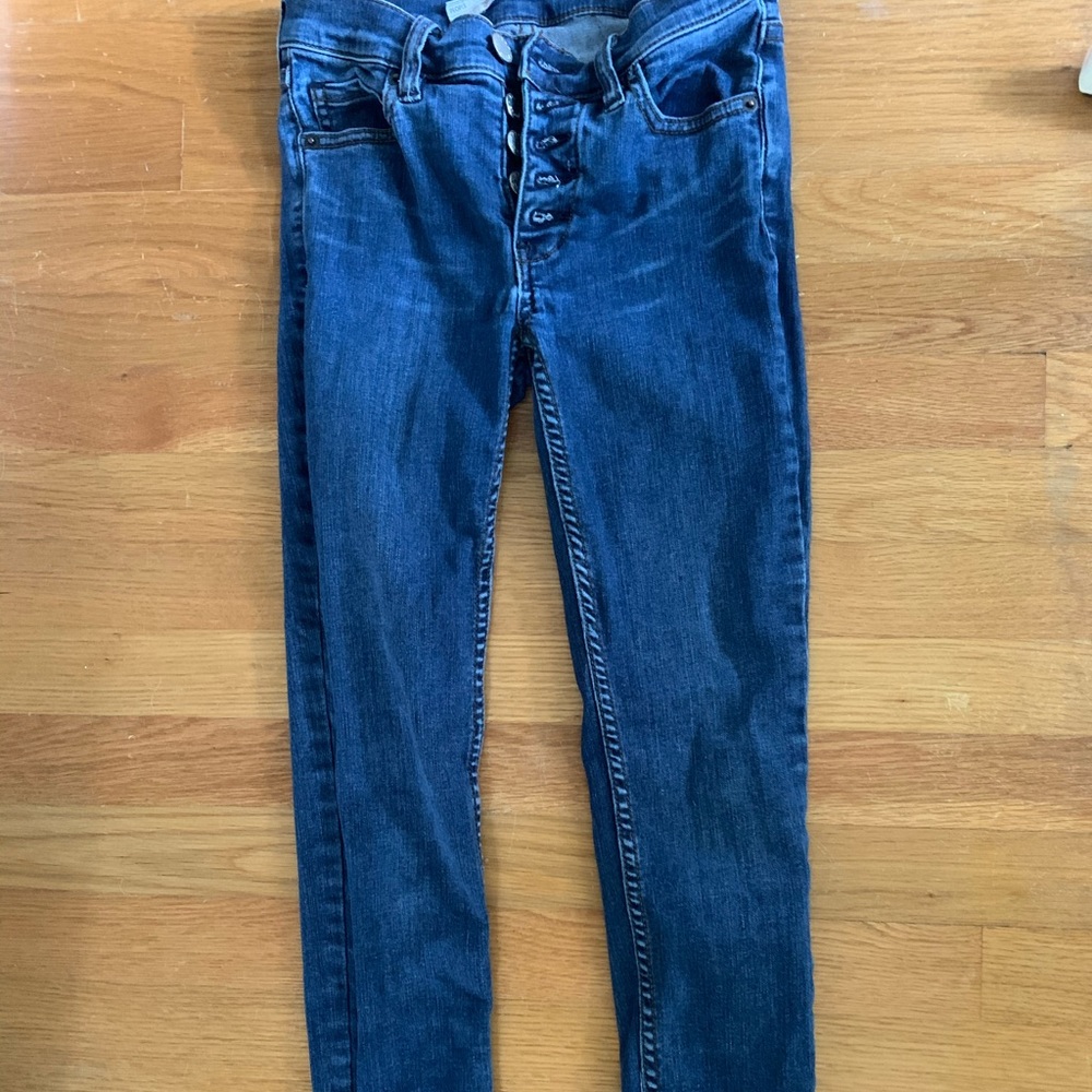 Free People skinny dark wash jeans